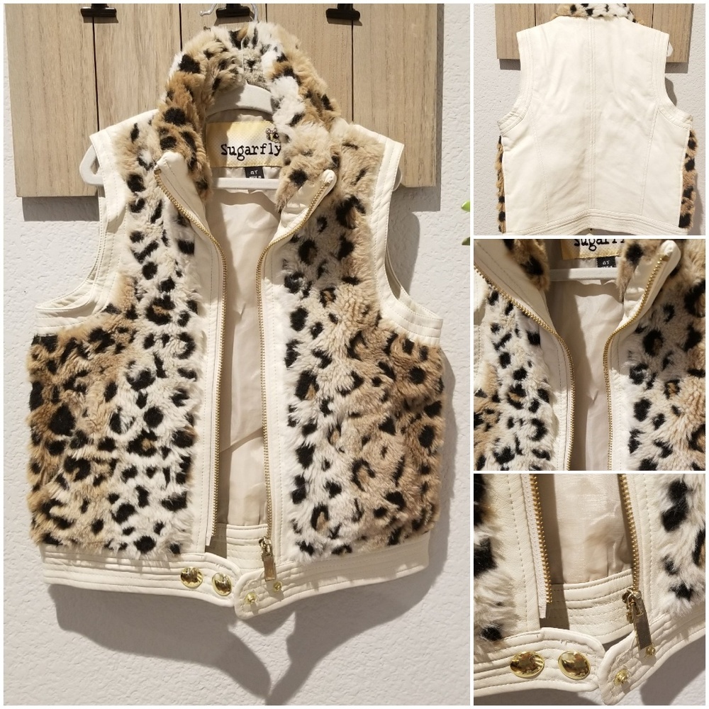 NWOT. Stylish FUR VEST. 4-5T.